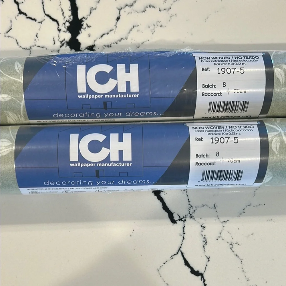 ICH Blue and White Wallpaper Roll